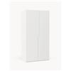 Westwing Collection Armadio componibile ad ante girevoli Leon, larg. 100 cm, diverse varianti - Bianco