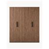 Westwing Collection Armadio componibile ad ante a battente Simone, larg. 200 cm, diverse varianti - Marrone
