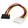 StarTech.com Adattatore cavo di alimentazione Molex 4 Pin a SATA con angolare sinistro 15 cm, (SATAPOWADPL)