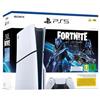 SONY - PS5 Console 1TB Standard Slim White Cobalt Star Fortnite Bundle ITA