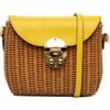Miu Miu Pre-Owned - Borsa a tracolla Wicker 2000-2024 - Donna - cotone e paglia/pelle di vitello - Taglia unica - Marrone