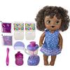 Baby Alive Magical Mixer Baby Doll Blueberry Blast with Blender Accessories, Drinks, Wets, Eats, Black Hair Toy for Children Aged 3 and Up