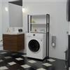 LBSIGN Mobile Coprilavatrice Stile Industrial 70x21x150 Con 3 Ripiani Ida Bianco