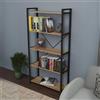 LBSIGN Libreria 5 Ripiani Stile Industrial 88x34x180 Derek Rovere