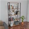 LBSIGN Libreria 5 Ripiani Stile Industrial 88x34x180 Jacob Rovere