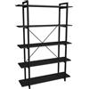 LBSIGN Libreria 5 Ripiani Stile Industrial 120x34x180 Jonah Antracite