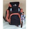SEVEN XSPACE ZAINO ARANCIONE NERO GRANDE ESCURSIONE TIPO SCOUT NEW VINTAGE RARO