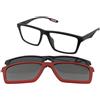 Emporio Armani EA4189U 50171W | Occhiali da Vista con Clip da Sole | Prova Online | Unisex | Plastica | Rettangolari | Nero | Adrialenti