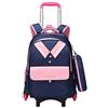 IvyH Zaino Trolley per Bambini, Zaino Carrello Scuola Elementare Grande Capacità Zaini con 6 Ruote Trolley Multi-tasche Zainetti Impermeabile per Ragazzi Ragazze Vai a Scuola Facilmente, Viaggia(Rosa blu)