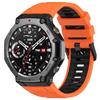 GIOPUEY Cinturini Compatibile con Amazfit T-Rex 3, Morbido TPU Cinturino [Design a Colori di Giunzione] - Black/Orange