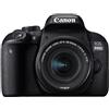 Canon EOS 800D Fotocamera Digitale, Obiettivo EF-S 18-55 mm f/4-5.6 IS STM, Nero [Versione EU]