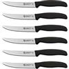 Sanelli Ambrogio, Set Coltelli da Bistecca Supra, 6 Coltelli con Lama Dentata 12 cm, Affilatura a Controllo Laser, Manico Ergonomico, Coltelli Professionali Made in Italy Lavabili in Lavastoviglie