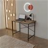 LBSIGN Scrivania Stile Industrial Ferro E Legno 90x60x73 Adam Rovere