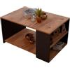 LBSIGN Tavolino Da Salotto Design Moderno 60x90x48 Con Vani Laterali Zeno Rovere E Antracite