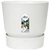 Elho Greenville Round 14 - Vaso per Esterno - Ø 14.0 x H 13.4 cm - Bianco/White