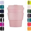 Ecoffee Cup 8oz 240ml Ecoffee Cup Riutilizzabile Eco-Friendly 100% a base vegetale tazza di caffè con coperchio e manica in silicone - Tazza da viaggio senza melamina, Local Fluff