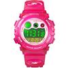 TONSHEN Ragazzo e Ragazza Sportivo Orologi da Polso Multicolore LED Elettronico Controluce Outdoor 50M Impermeabile Allarme Cronometro Fashion Digitale Orologio (Rosso)