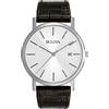 Bulova 96B104 Orologio da Polso al Quarzo, Analogico, Uomo, Pelle, Nero