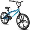 HILAND BMX Bicicletta per bambini da 20 pollici, a 3/5 razze, per bambini e bambine di 7, 8, 9, 10 anni, rotore a 360 gradi, freestyle,pedane single speed per bambini, BMX