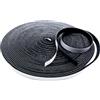 DOUJIAO Nastro autoadesivo in schiuma, striscia sigillante in gomma per finestre e porte, resistente alle intemperie, acustico, antiscivolo, (12mmx3mmx15m)