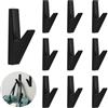 JINTANG 10 Pcs appendiabiti da parete,attaccapanni da muro Moderno,appendiabiti da muro in lega di zinco,attaccapanni da parete,per Bagno,Camera da Letto,portata fino a 20 kg（nero