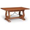 Mar.c.a. Design - Tavolo Allungabile fino a 360 cm Legno di Pioppo Color Noce Scuro, Tavolo Rettangolare con Ferro Battuto Made in Italy - Misura 180x85 chiuso e 360x85 aperto