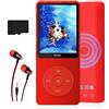 Hotechs. Lettore MP3, lettore musicale con scheda micro SD da 16 GB, lettore musicale ultra sottile con altoparlante integrato, Photo Viewer, Video Play, radio FM, registratore vocale, lettore e-book, supporta