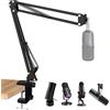 SUNMON Braccio Microfono per HyperX SoloCast 2 - Supporto Microfono Universale da Scrivania per SoloCast QuadCast S / 2S Rode Podmic Blue Yeti Fifine e la maggior parte dei Microfoni (Nero)