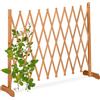 Relaxdays Grigliato in Legno per Rampicanti, Allungabile 275 cm, Graticolato per Piante, Giardino e Balcone, Arancione, 90 x 275 x 28 cm
