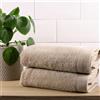 Drift Home - Asciugamano naturale (50 x 90 cm), confezione da 2 - Morbido e assorbente - 600 g/m² Premium - Cotone sostenibile (BCI), riciclato - Asciugamano ideale per palestra/ospiti