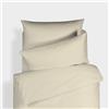 Bianca Plain Dyed Cream Parure Copripiumino 140x220+60x70