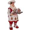 Kurt S. Adler Kurt Adler - Statuetta di Babbo Natale, 28 cm, motivo: pan di zenzero, multicolore