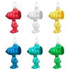 Hallmark Arachidi da collezione in vetro, confezione da 6, statuine colorate a forma di pupazzo di neve, ornamenti da appendere, per Natale, rosso, bianco, giallo, blu, verde