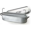 Baldassare Agnelli Pentole Agnelli ALMA11870 Pesciera con 2 Maniglie Inox più Griglia e Coperchio, Alluminio Professionale 3 mm, 70 cm