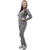 Leo Corsetteria Pigiama per Donna Pile Calda Giovane Invernale Collo Alto Bottoni con Polsini Fantasia Stelline e scintille Grigio Misura M