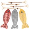 Wukemaoyi 3 Catnip Giocattoli per Gatti a Forma di Pesce & 4 Bastoncini Erba Gatta per Gattini, Giochi Gatto Interattivi, Bastoncini Matatabi per Giocattolo da Masticare per Gioco per Gatto
