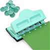 Luffy Perforatrice per funghi, regolabile con 4 fori, foratrice con 11 dischi per rilegatura, planner felici, fustellare la propria carta, quaderni (verde)
