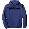 FAST AND FURIOUS Fast & Furious Flat Black Bold Movie Logo Felpa con Cappuccio