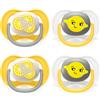 Avent Philips Avent Soother ultra air SCF080/18 6-18m in giallo, 4 pezzi