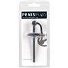 Penisplug Plug penieno - anello glande in silicone con dilatatore cavo (nero)