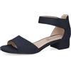 CAPRICE Sandali da donna con tacco con chiusura a strappo con cinturini, Blu (Ocean Suede), 36 EU