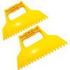 AERZETIX - Set di 2 - Spatola dentata raschietto di finitura dentellata - 225mm - utensili manuali per costruzione - muratura/gesso/intonaco - C50030
