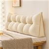 Generic 003,80cm, Cuscino A Cuneo per Testiera per Letto Singolo/Matrimoniale/Queen/King Size, Cuscino da Lettura Grande per Schienale da Comodino per Sedersi A Letto