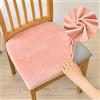 FANSU Coprisedili per Sedie da Pranzo 1 2 4 6 Pezzi, Coprisedia Senza Schienale Velluto Elasticizzato Antiscivolo Coprisedie per Sedia Lavabile per Sala da Pranzo Cucina (Rosa,2 Pezzi)