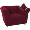 BXFUL Copridivano Spessa Copridivano Elasticizzato Copripoltrona Divano Protector Mobili Coperture Tessuto Jaquard Lavabile (1 posto,Bordeaux)