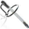 Future of your pleasure Sensual FOPS Dilatatore Uretrale Maschile 12 cm Ø0,6-0,75 cm in Acciaio Inox e Silicone con 2 Anelli Ø2,5-3,1 cm - Sonda Uretrale Plug Pene per Sounding BDSM Principianti e Esperti N16-14