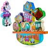 Generico Impilabili Legno Blocchi di Costruzione, Montessori Giochi Impilabili, Giocattoli per Auto in Legno, Gioco di Equilibrio, Giocattoli Bambini 3+ Anni, Educativi