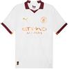 Manchester City FC MCFC Away Authentic Jersey, T-Shirt Unisex-Adulto, White-Aubergine