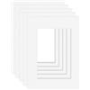 DEHA Design passepartout (set di 5) 13x18 cm per immagini 9x13 cm, bianco lucido