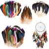 Haocjanc 300 Pezzi Piume Colorate, 3 Stile Piume Decorative, Piume Colorate per Lavoretti, Morbide Piume, Piume Fini Inodori per Lartigianato, Gioielli e Maschere